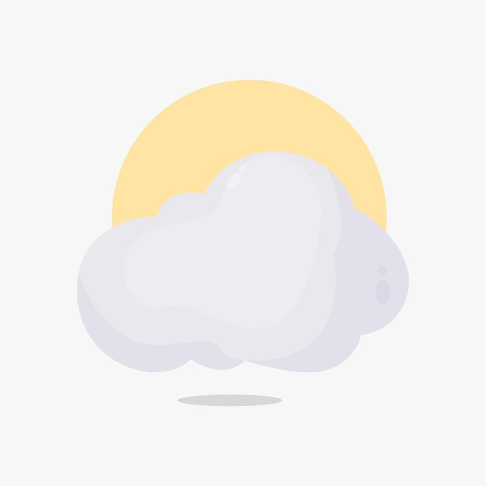 nube icona cartone animato stile illustrazione vettore