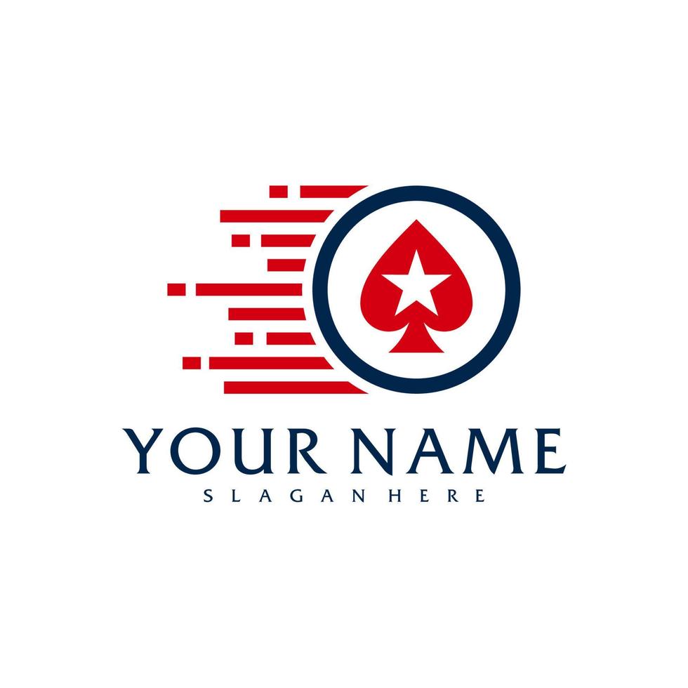 veloce poker logo vettore modello, creativo poker logo design concetti