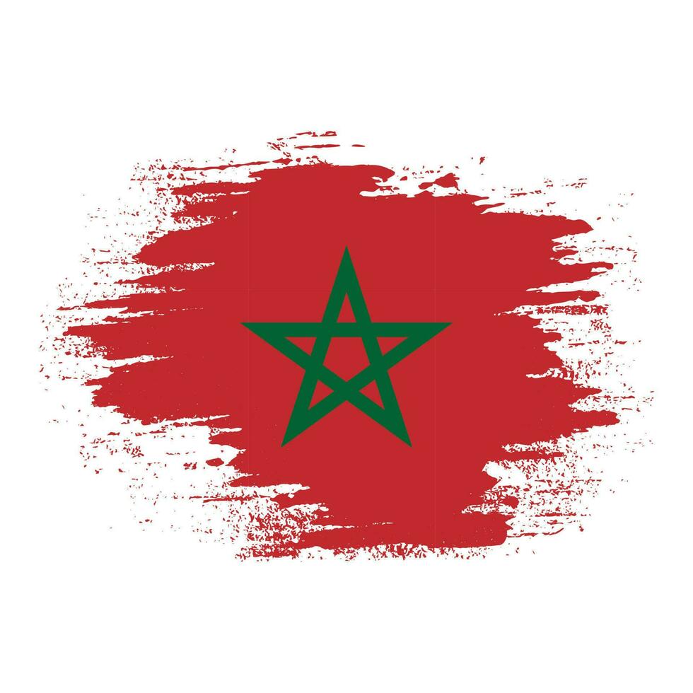 afflitto Marocco grunge struttura bandiera vettore
