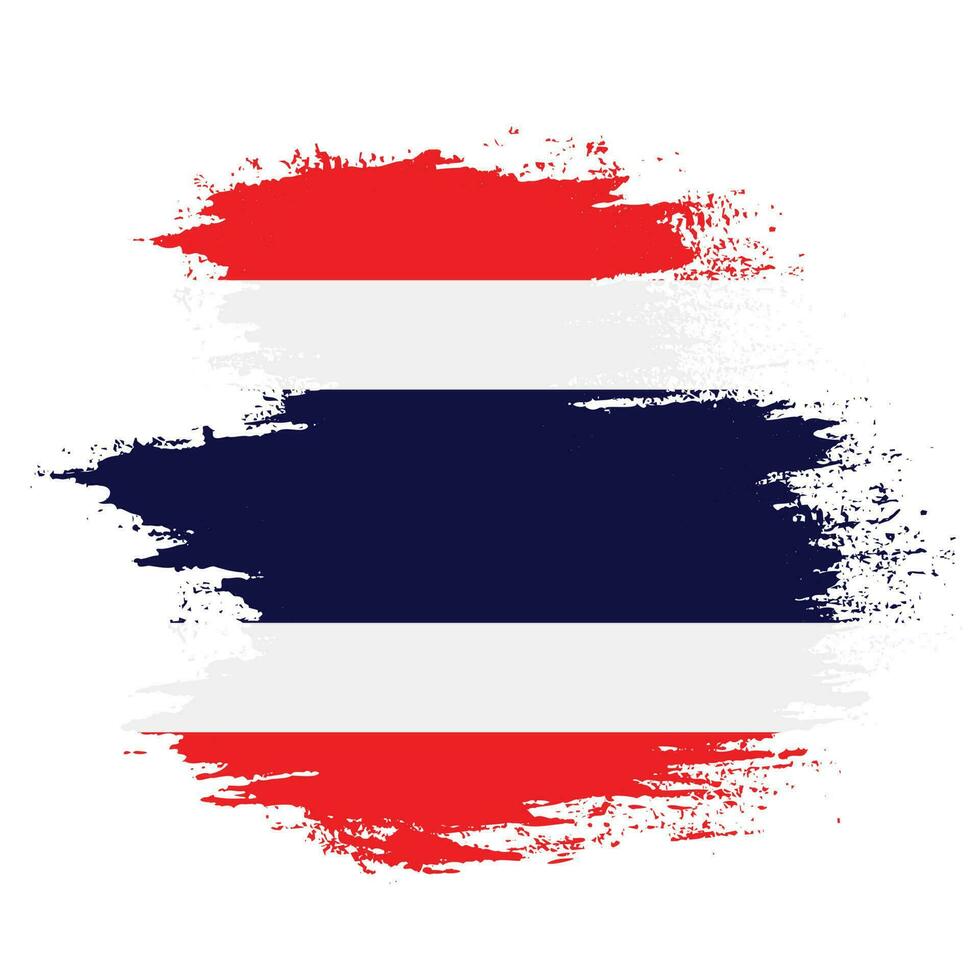dipingere spazzola ictus grunge struttura Tailandia bandiera vettore
