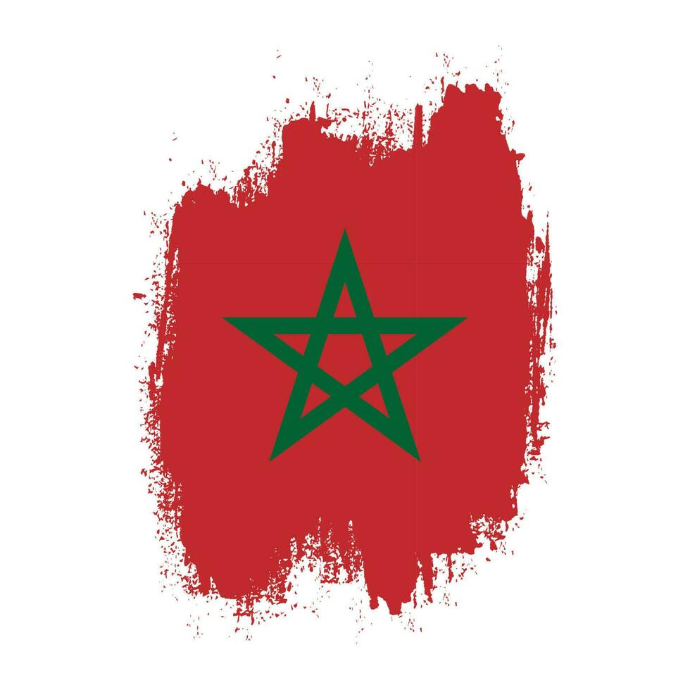 nuovo afflitto Marocco grunge bandiera vettore