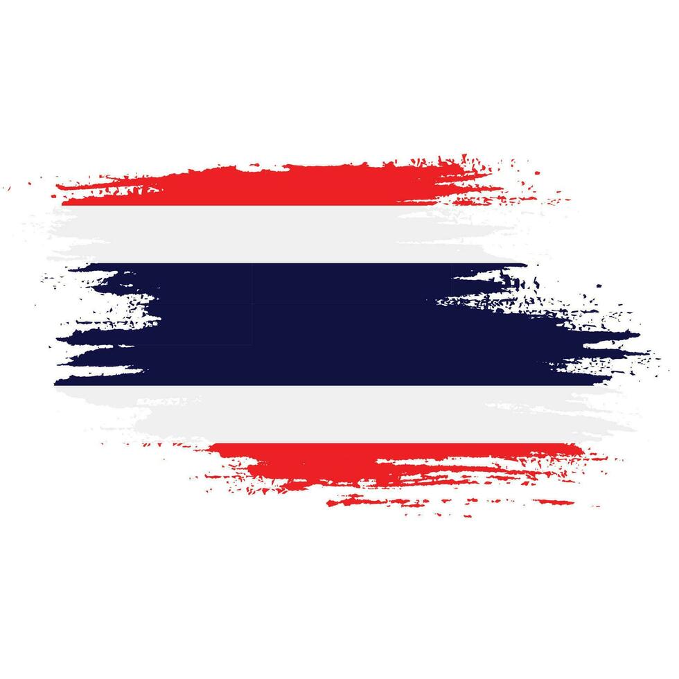mano disegno spazzola ictus Tailandia bandiera vettore