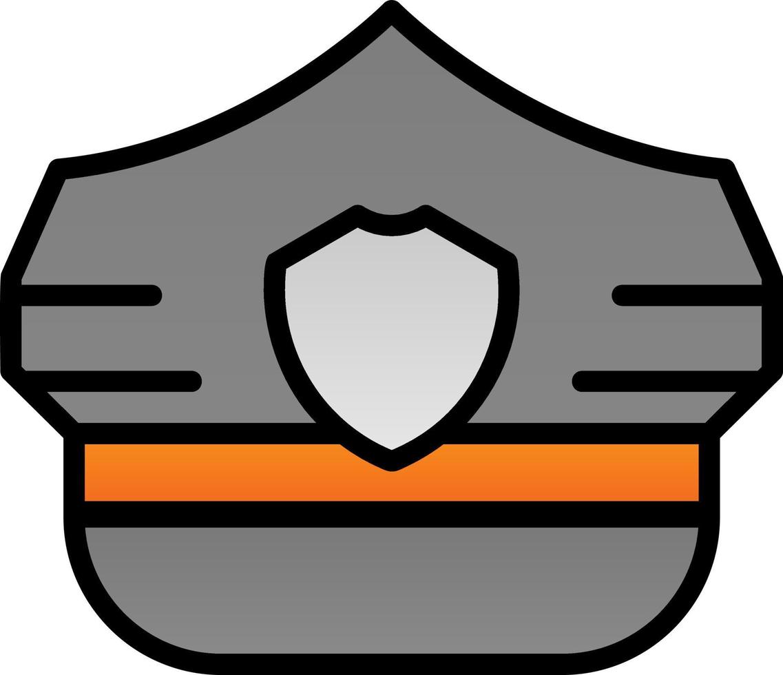 polizia cappello vettore icona design