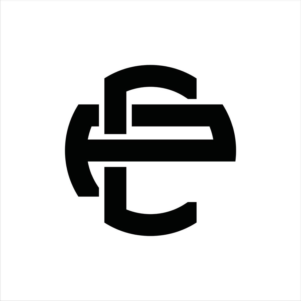 cp logo monogramma design modello vettore