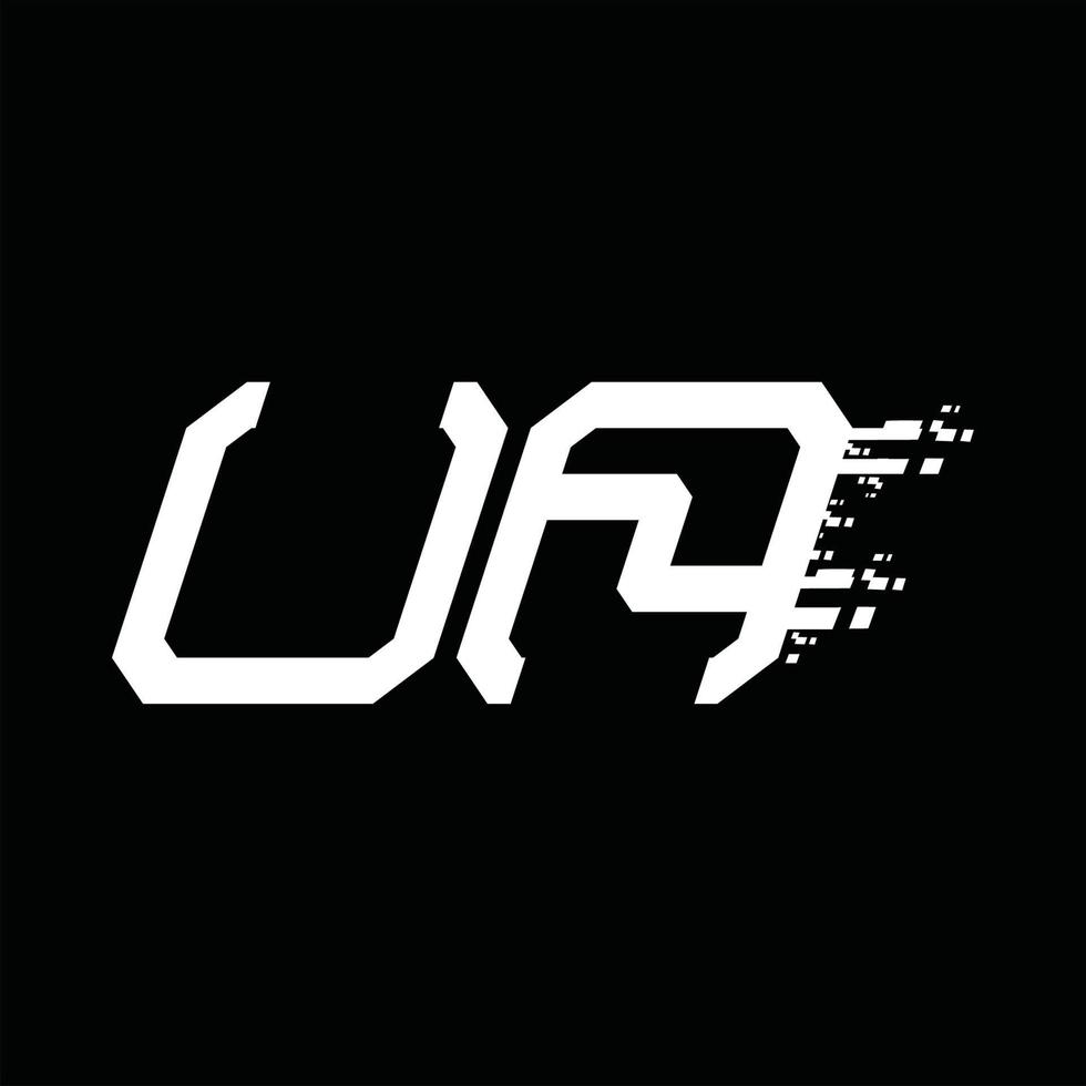 ua logo monogramma astratto velocità tecnologia design modello vettore