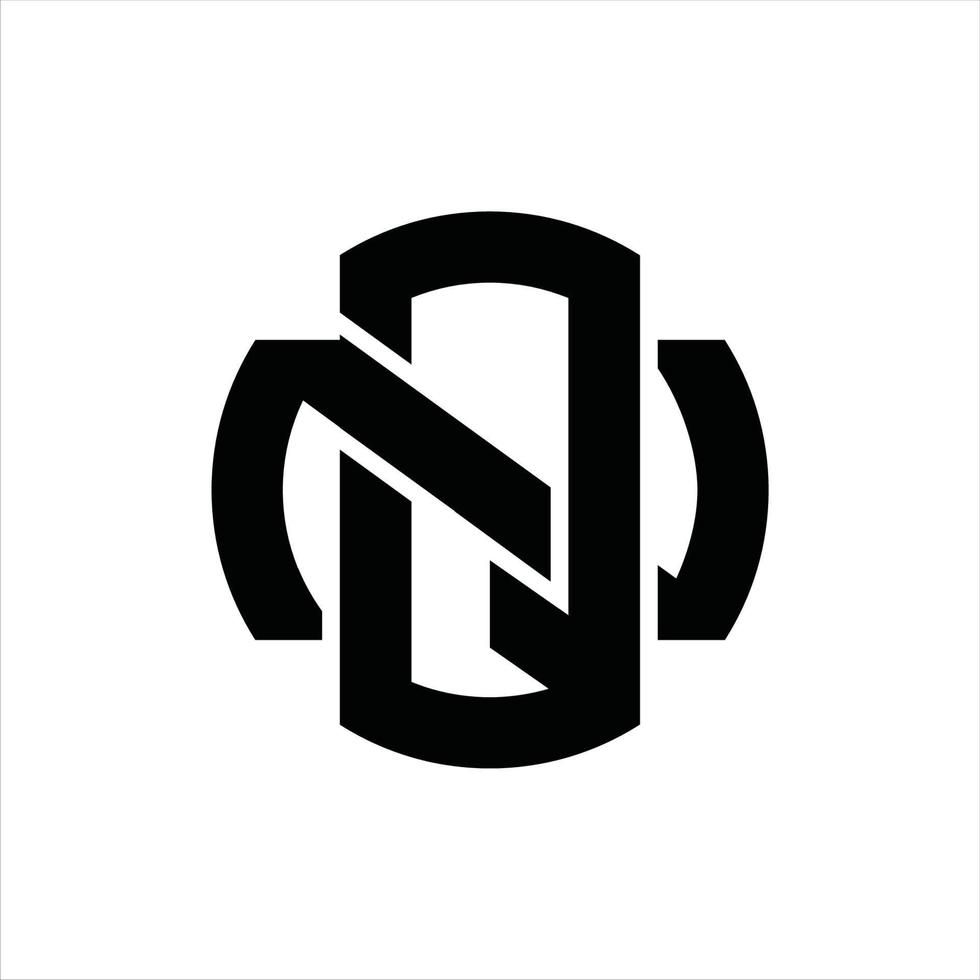 qn logo monogramma design modello vettore