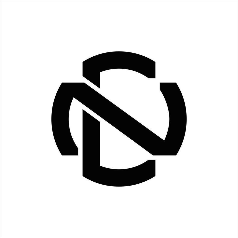 cn logo monogramma design modello vettore