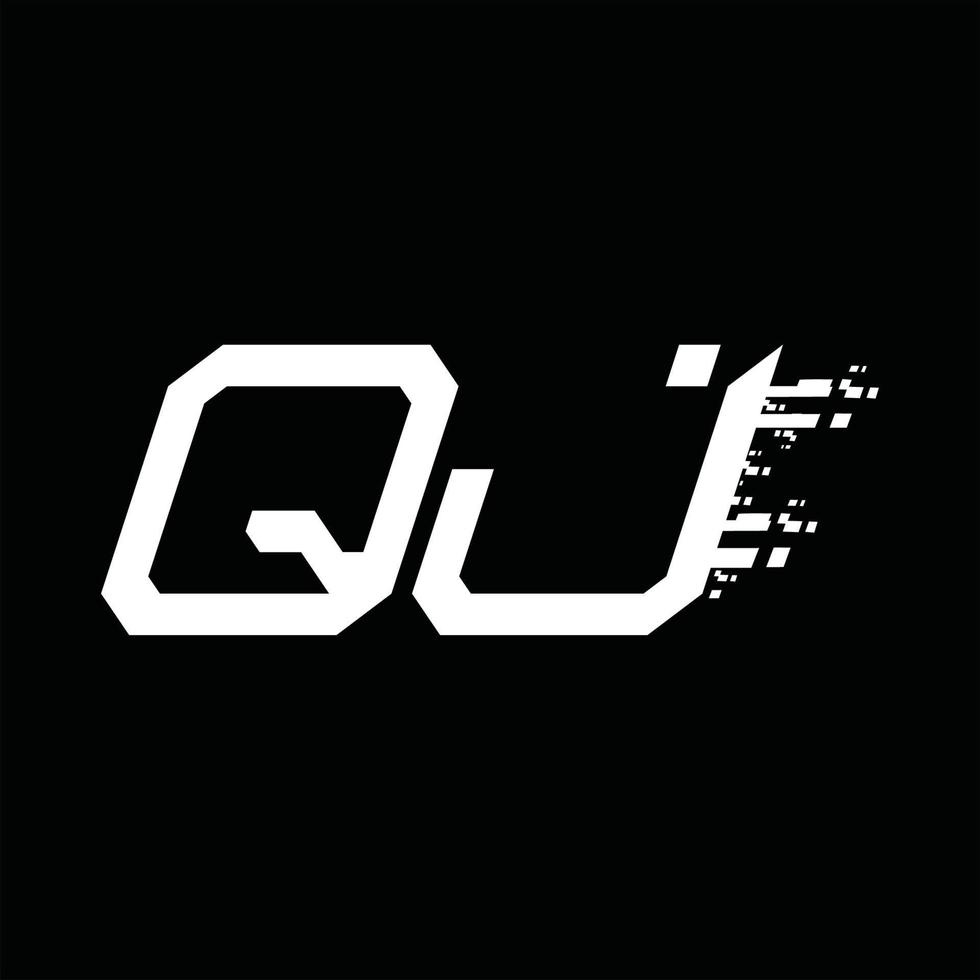 qj logo monogramma astratto velocità tecnologia design modello vettore