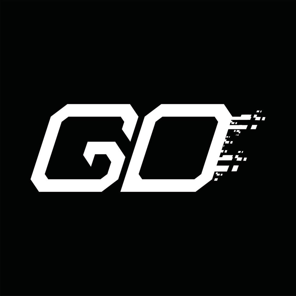 gd logo monogramma astratto velocità tecnologia design modello vettore