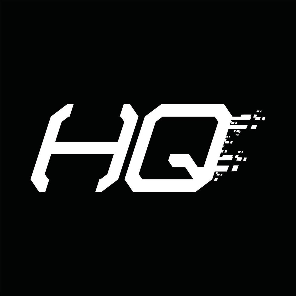 hq logo monogramma astratto velocità tecnologia design modello vettore