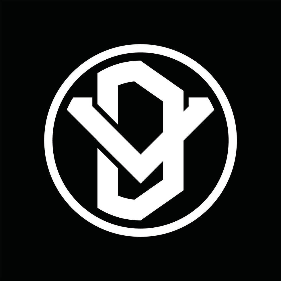 dv logo monogramma design modello vettore