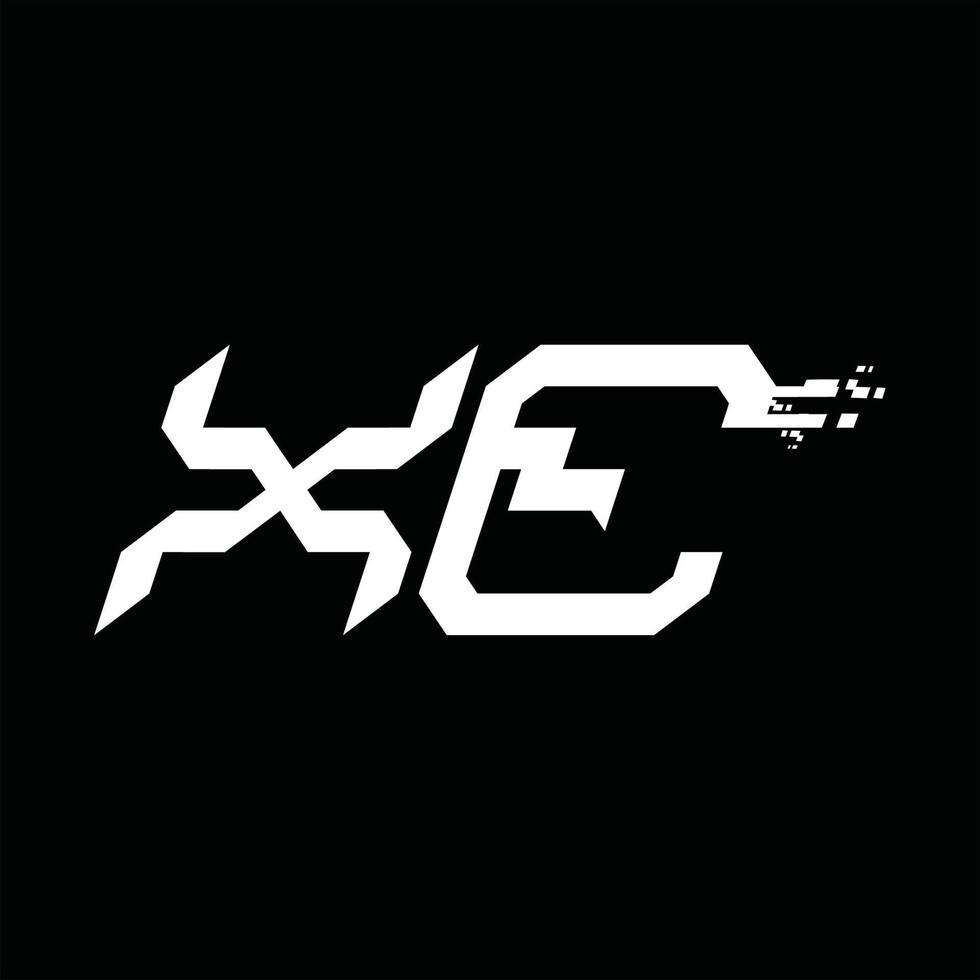 xe logo monogramma astratto velocità tecnologia design modello vettore