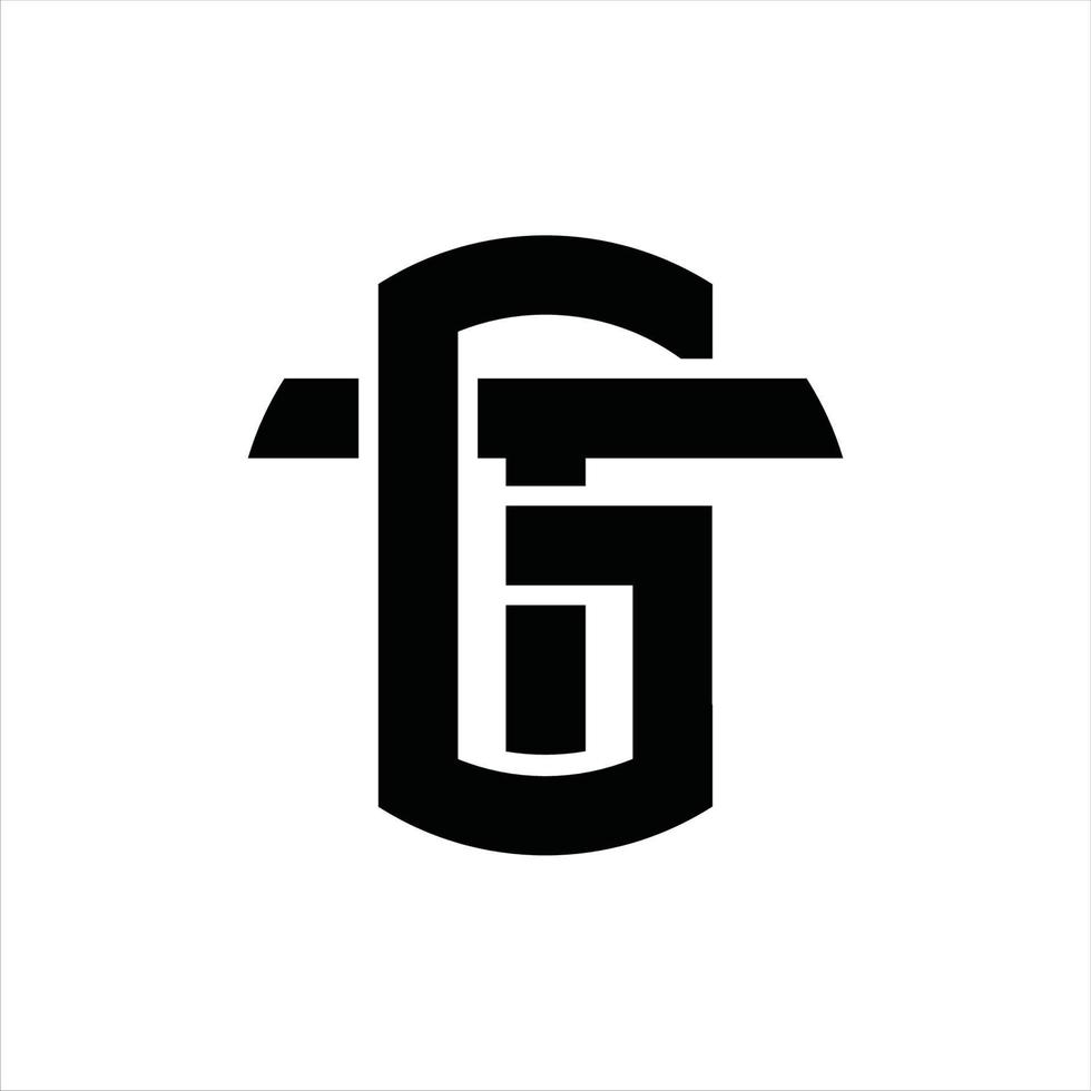 gt logo monogramma design modello vettore