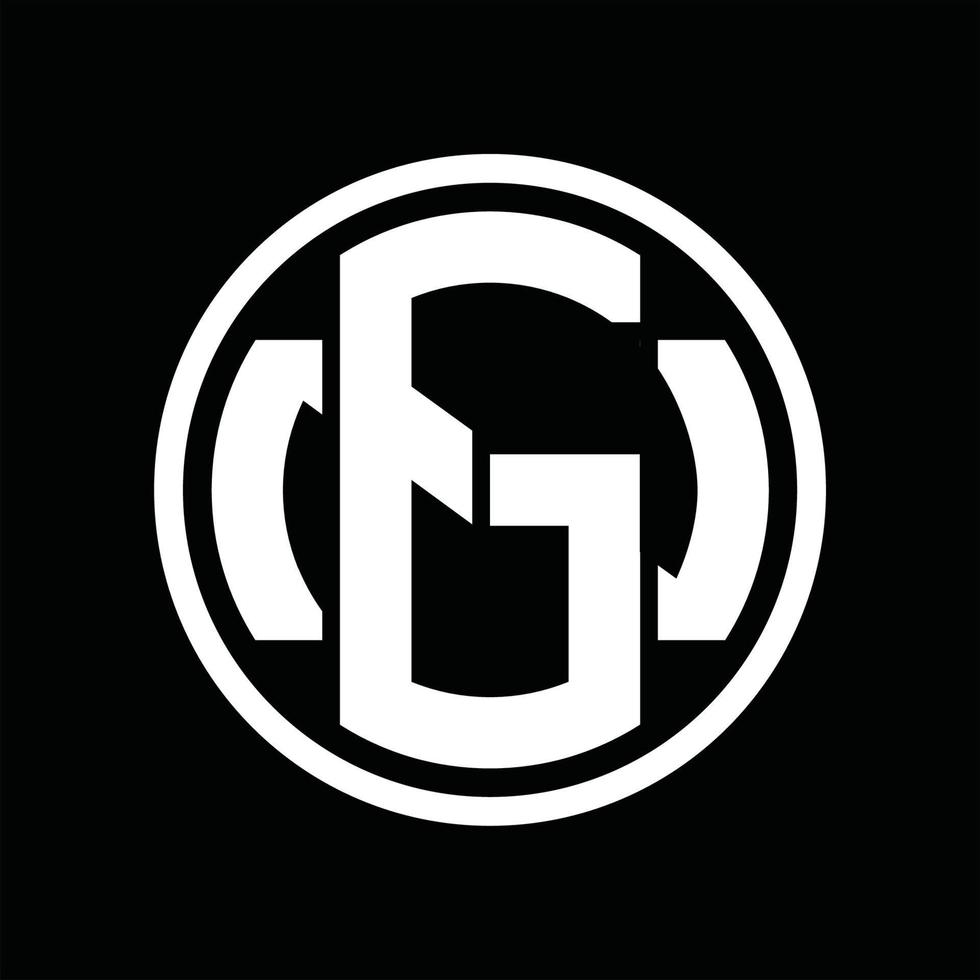 gn logo monogramma design modello vettore