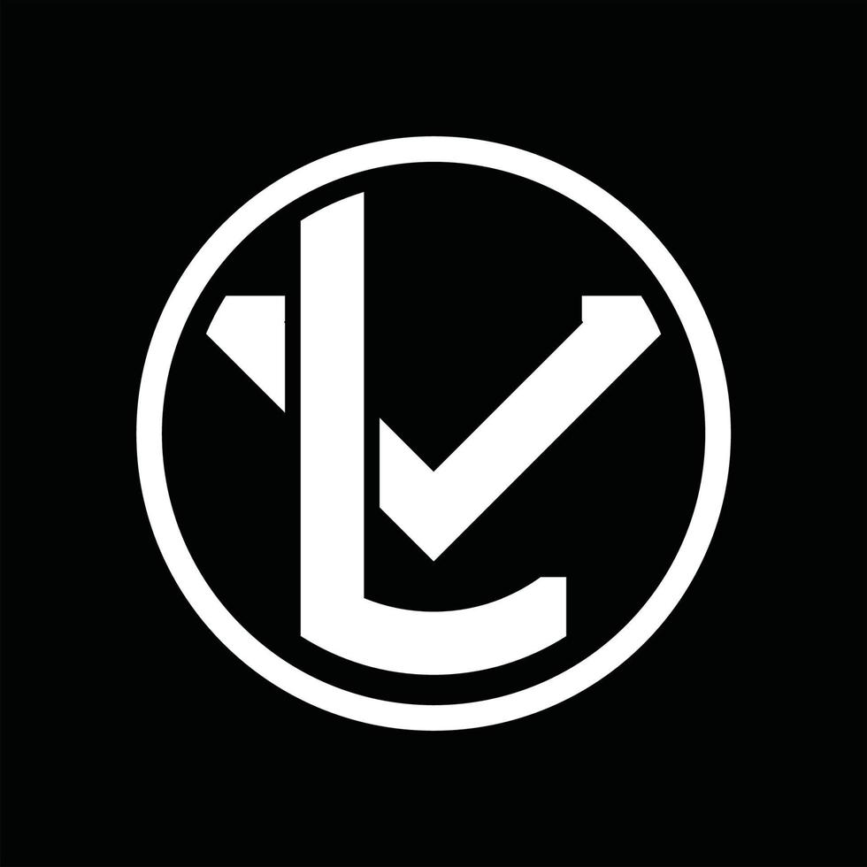 lv logo monogramma design modello vettore