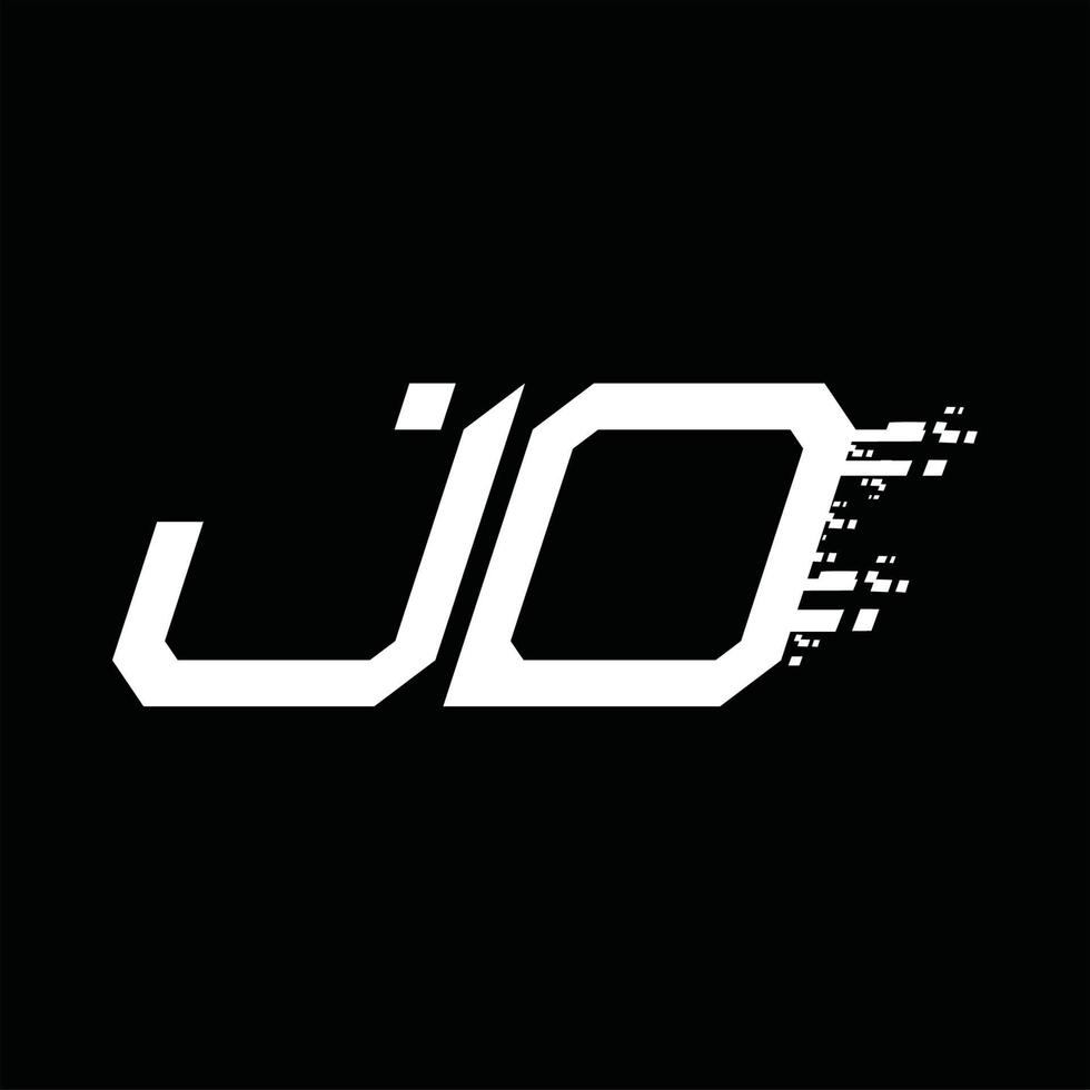 jd logo monogramma astratto velocità tecnologia design modello vettore
