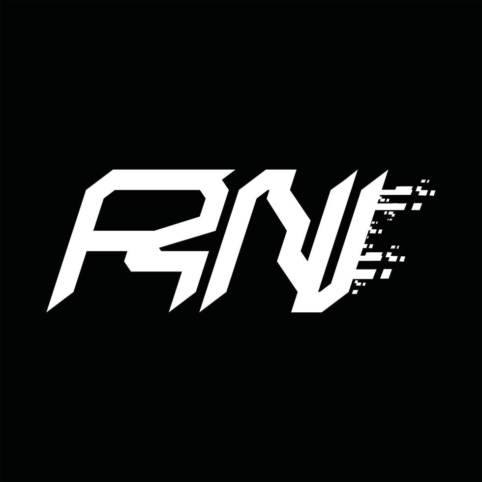 rn logo monogramma astratto velocità tecnologia design modello vettore
