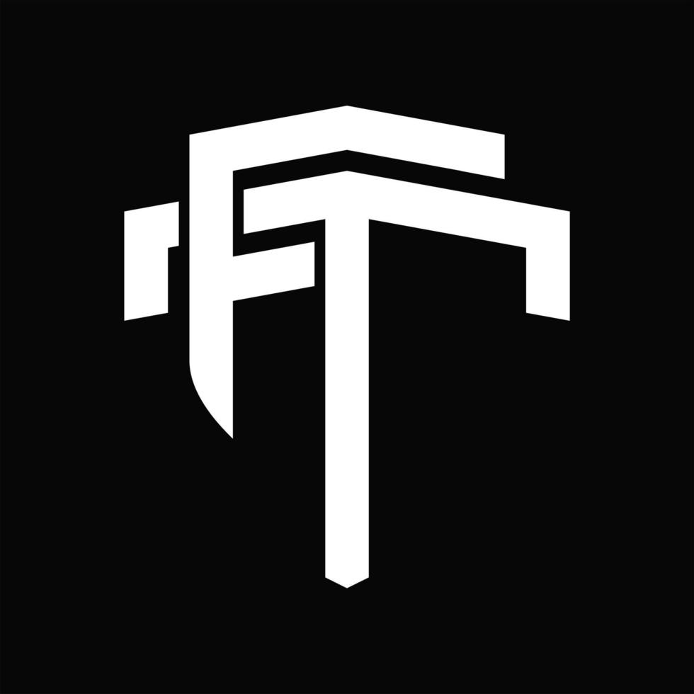 ft logo monogramma Vintage ▾ design modello vettore