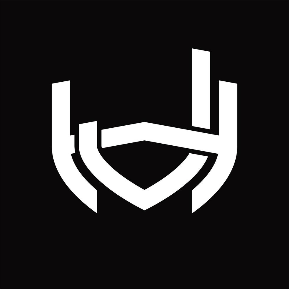 jh logo monogramma Vintage ▾ design modello vettore