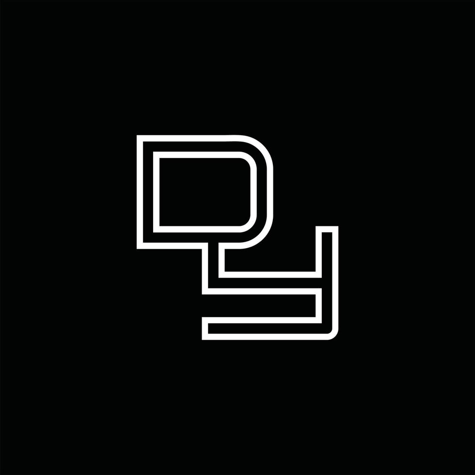 dy logo monogramma con linea stile design modello vettore