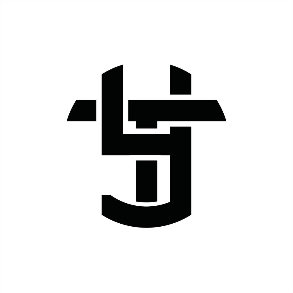 sì logo monogramma design modello vettore