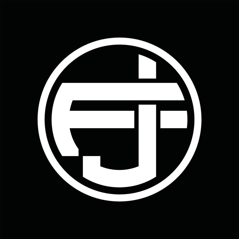 jf logo monogramma design modello vettore
