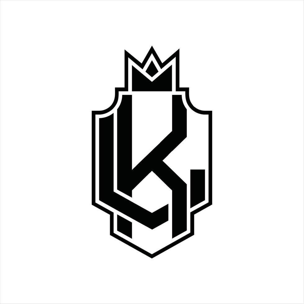 kl logo monogramma design modello vettore