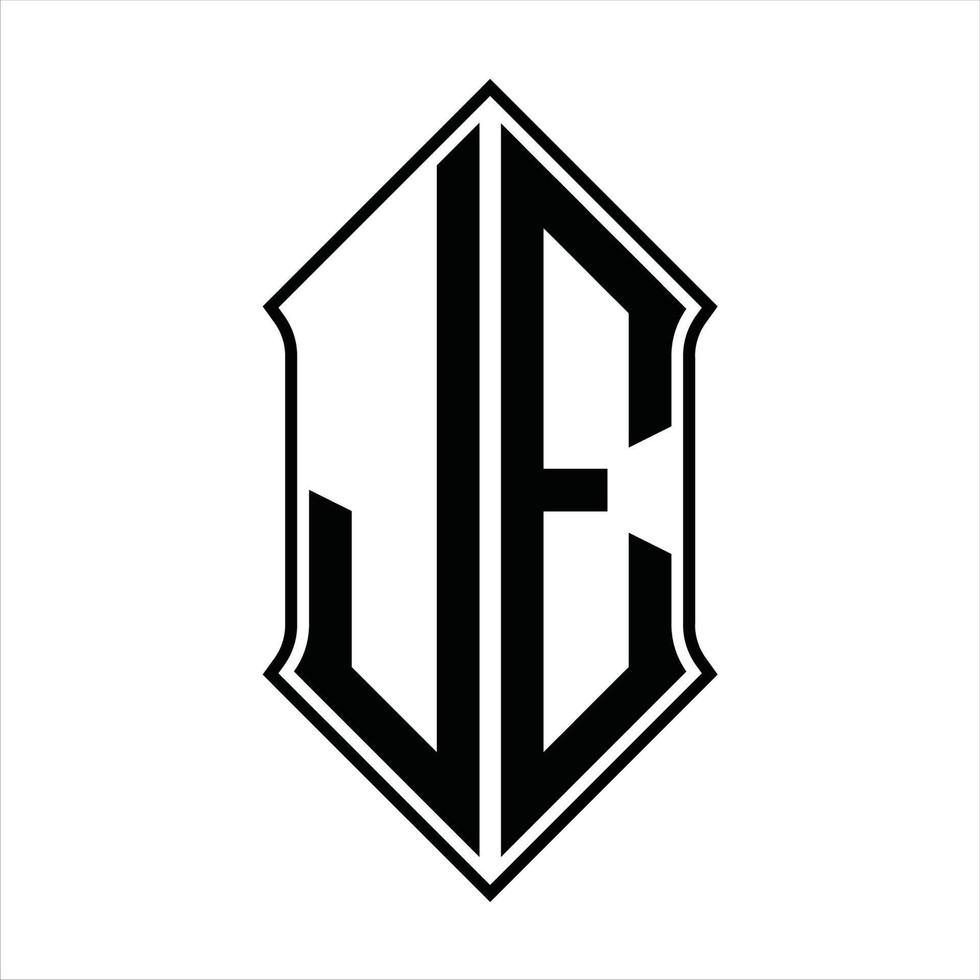 logo monogramma con forma di scudo e schema design modello vettore icona astratto