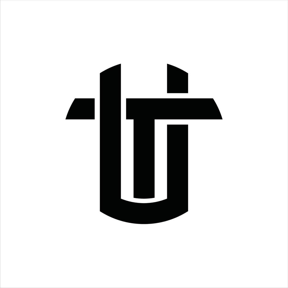 ut logo monogramma design modello vettore