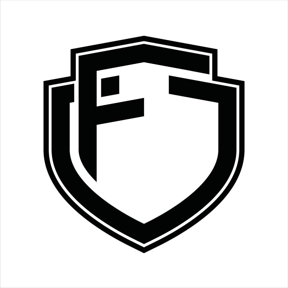 fv logo monogramma Vintage ▾ design modello vettore