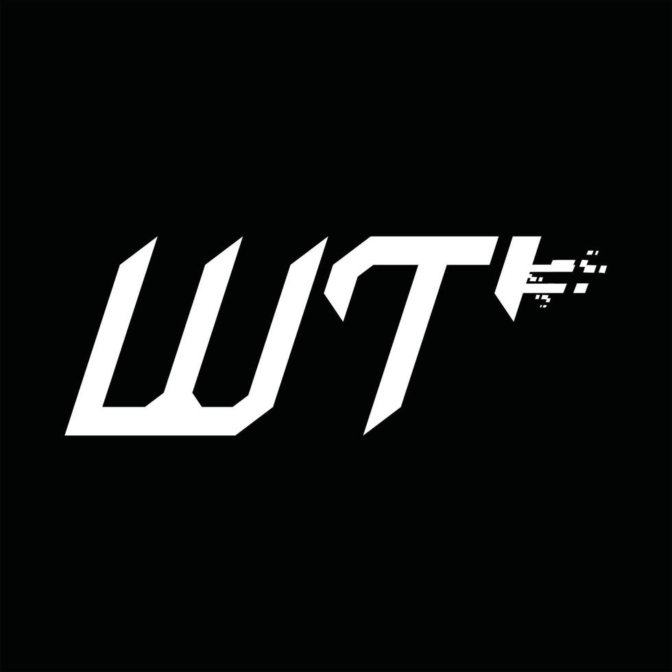 wt logo monogramma astratto velocità tecnologia design modello vettore