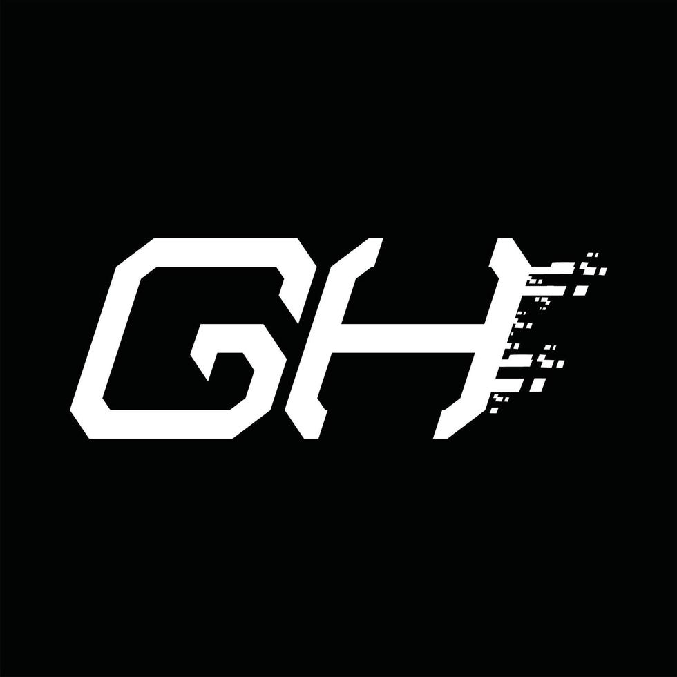 gh logo monogramma astratto velocità tecnologia design modello vettore