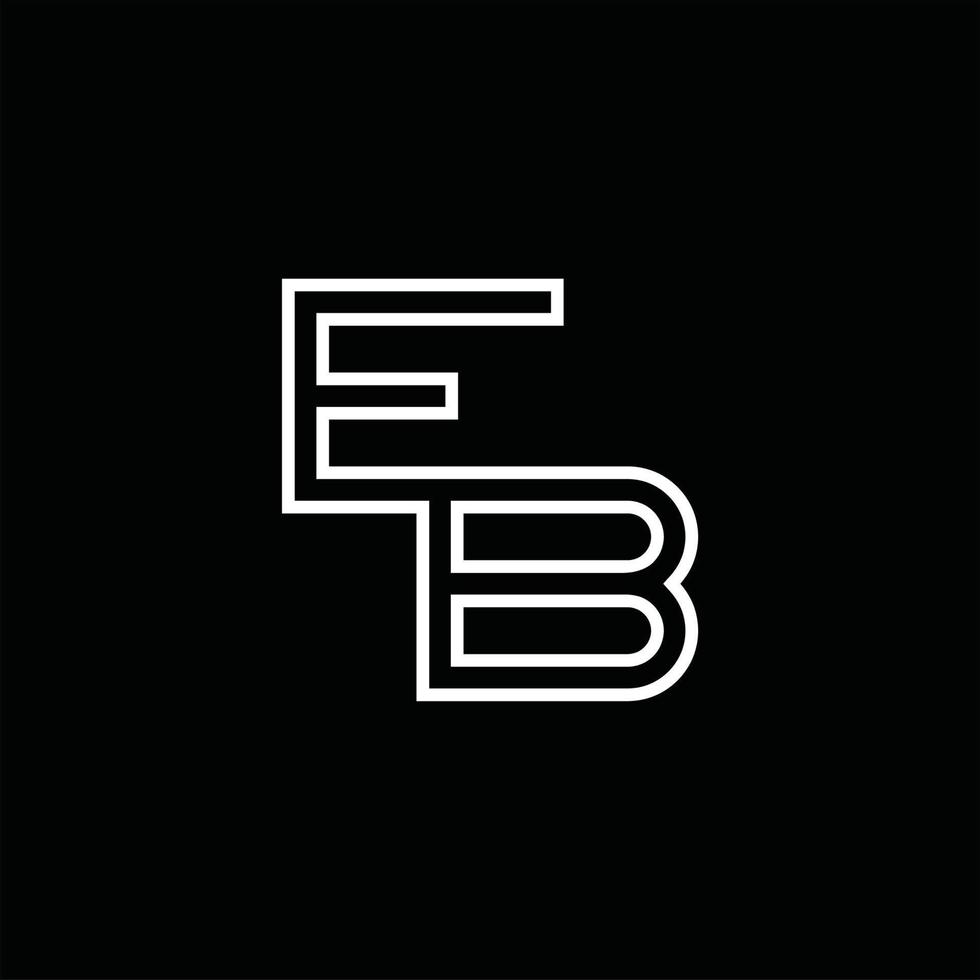 eb logo monogramma con linea stile design modello vettore