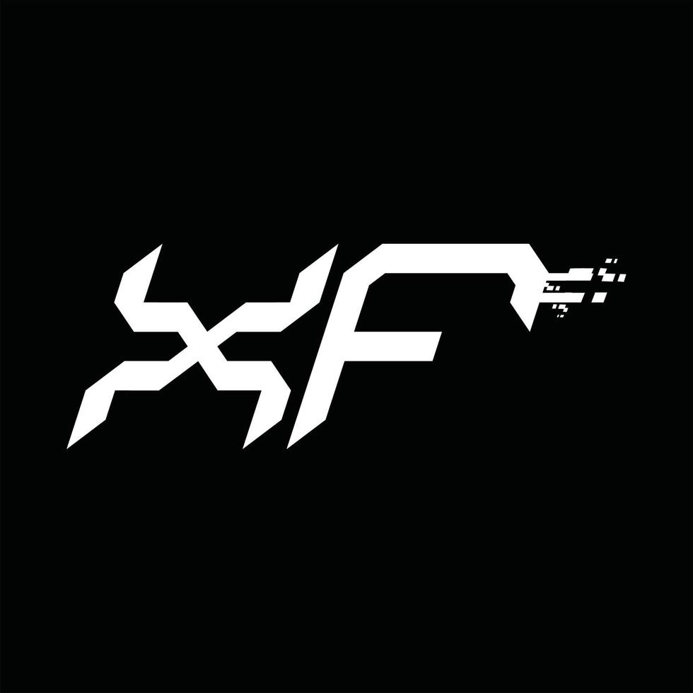 xf logo monogramma astratto velocità tecnologia design modello vettore