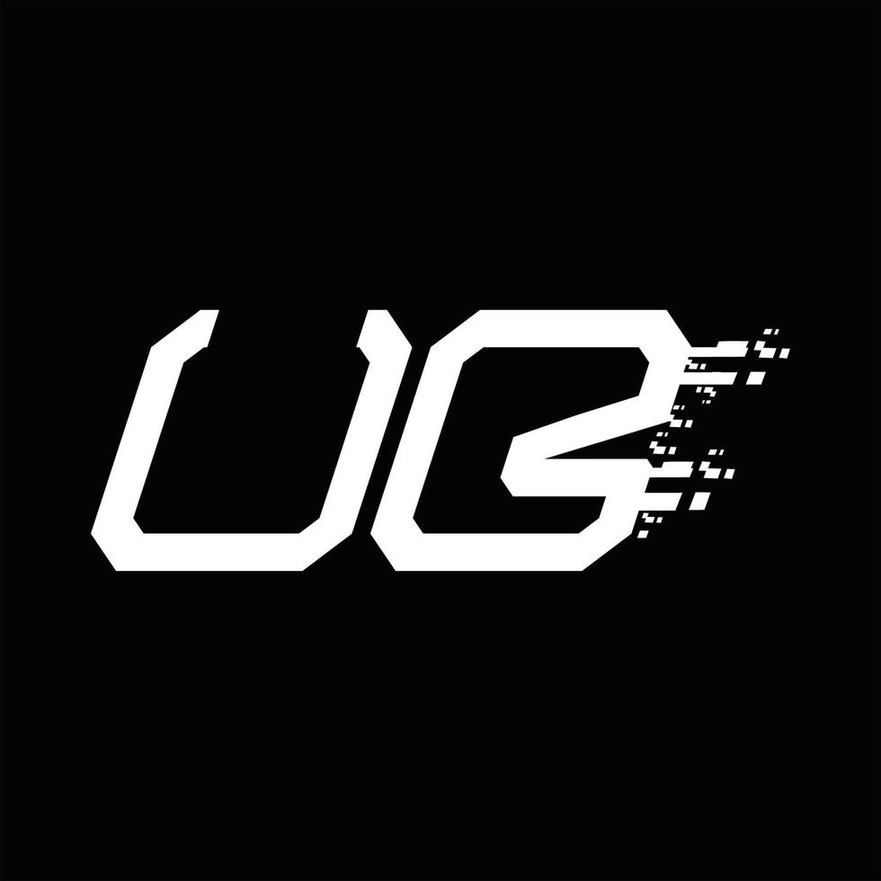 ub logo monogramma astratto velocità tecnologia design modello vettore