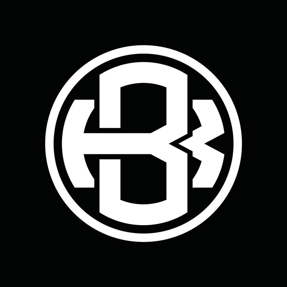 bk logo monogramma design modello vettore