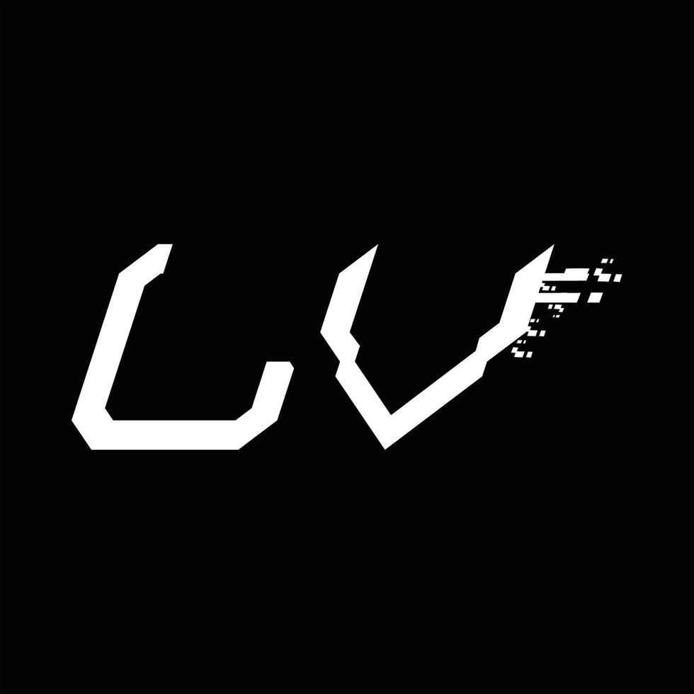 lv logo monogramma astratto velocità tecnologia design modello vettore