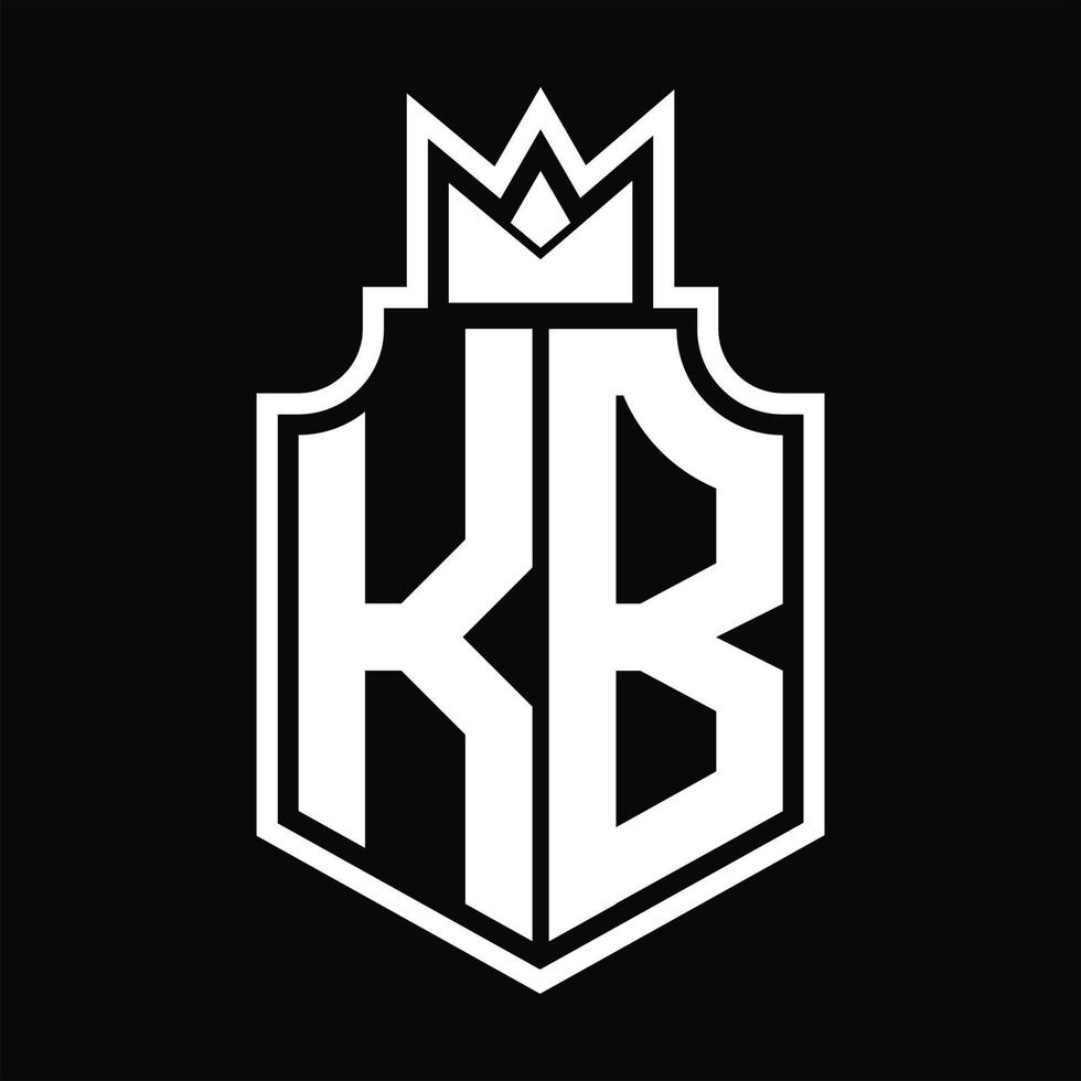 kb logo monogramma design modello vettore