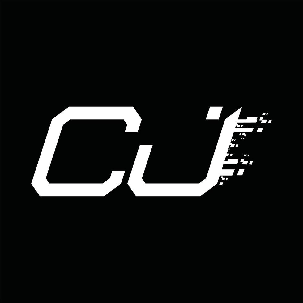 cj logo monogramma astratto velocità tecnologia design modello vettore