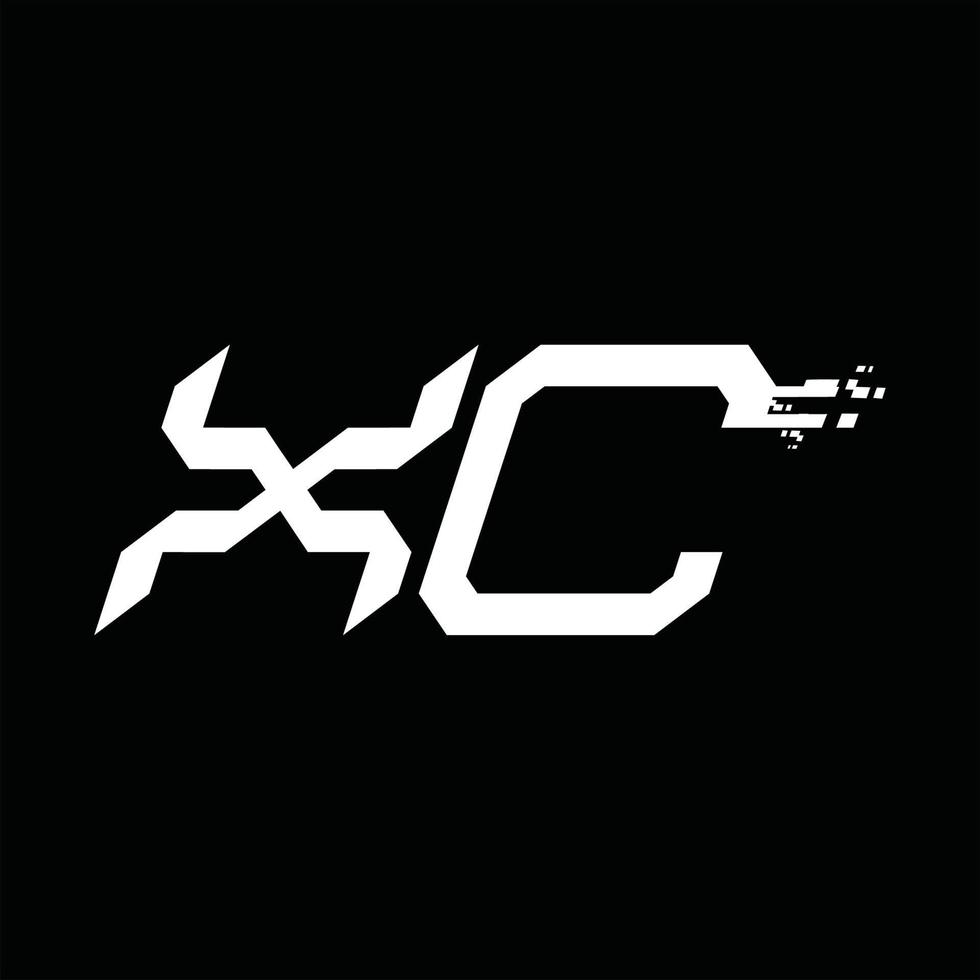 xc logo monogramma astratto velocità tecnologia design modello vettore