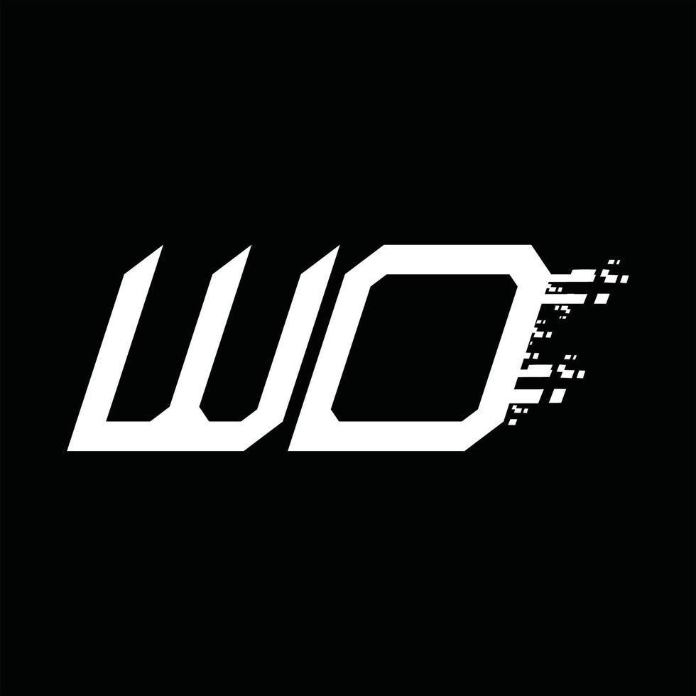 wd logo monogramma astratto velocità tecnologia design modello vettore