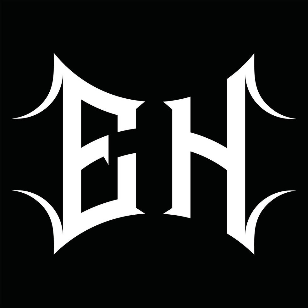 eh logo monogramma con astratto forma design modello vettore