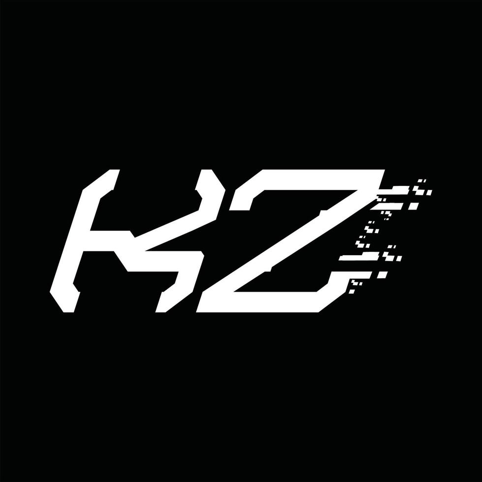 kz logo monogramma astratto velocità tecnologia design modello vettore