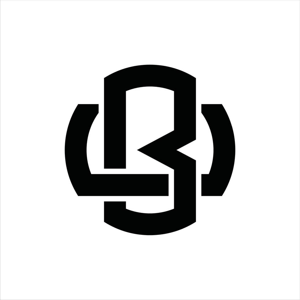 bu logo monogramma design modello vettore