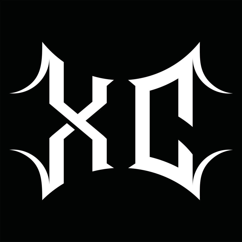 xc logo monogramma con astratto forma design modello vettore
