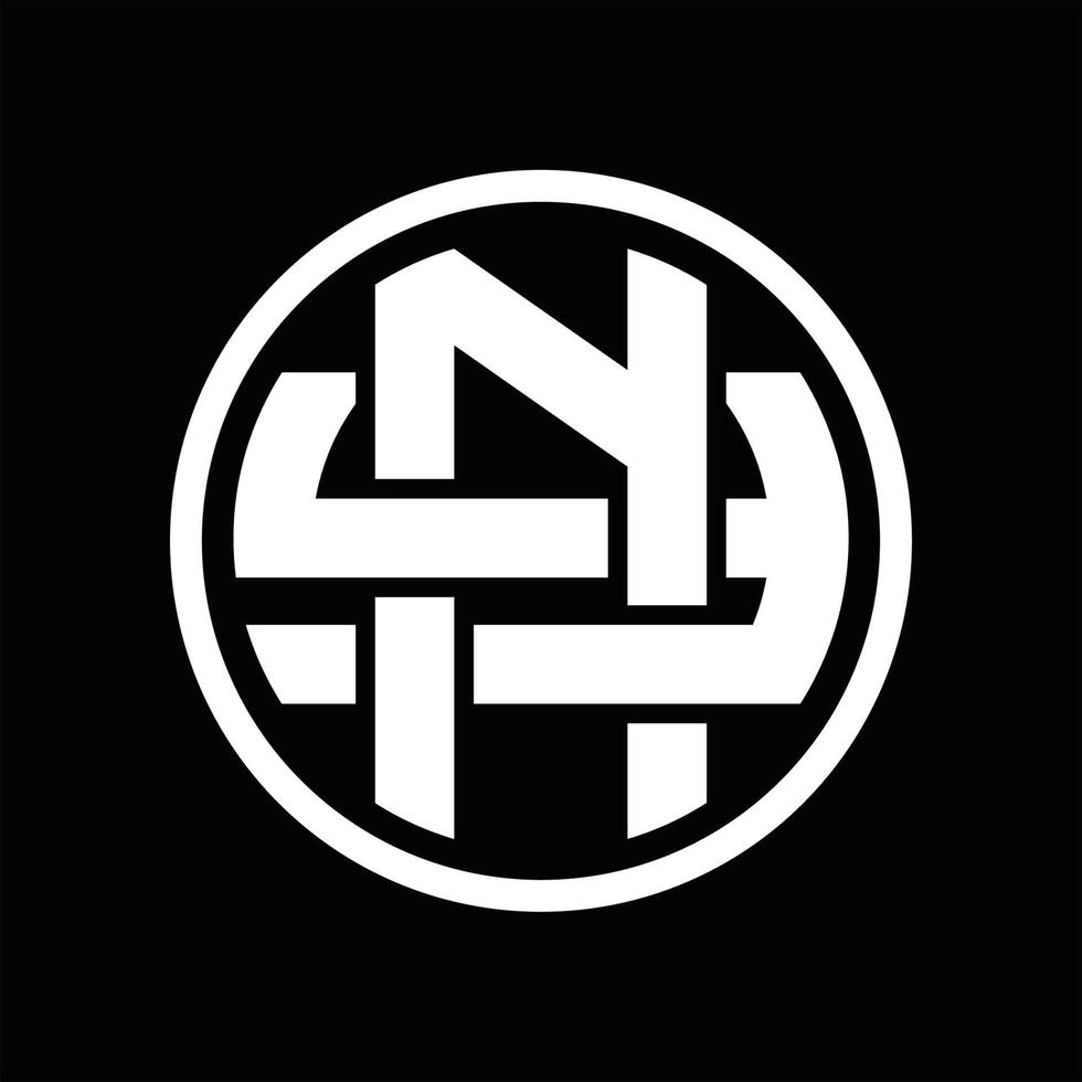 NY logo monogramma design modello vettore