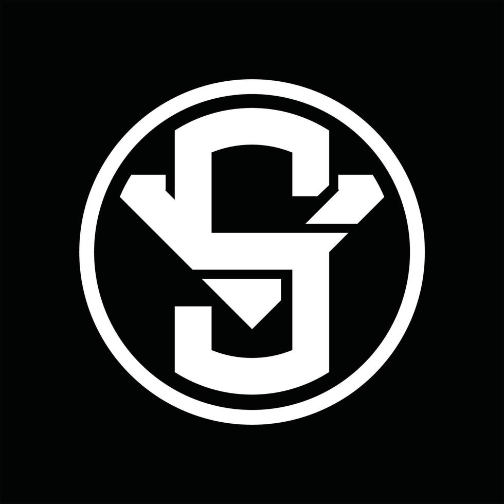 sv logo monogramma design modello vettore
