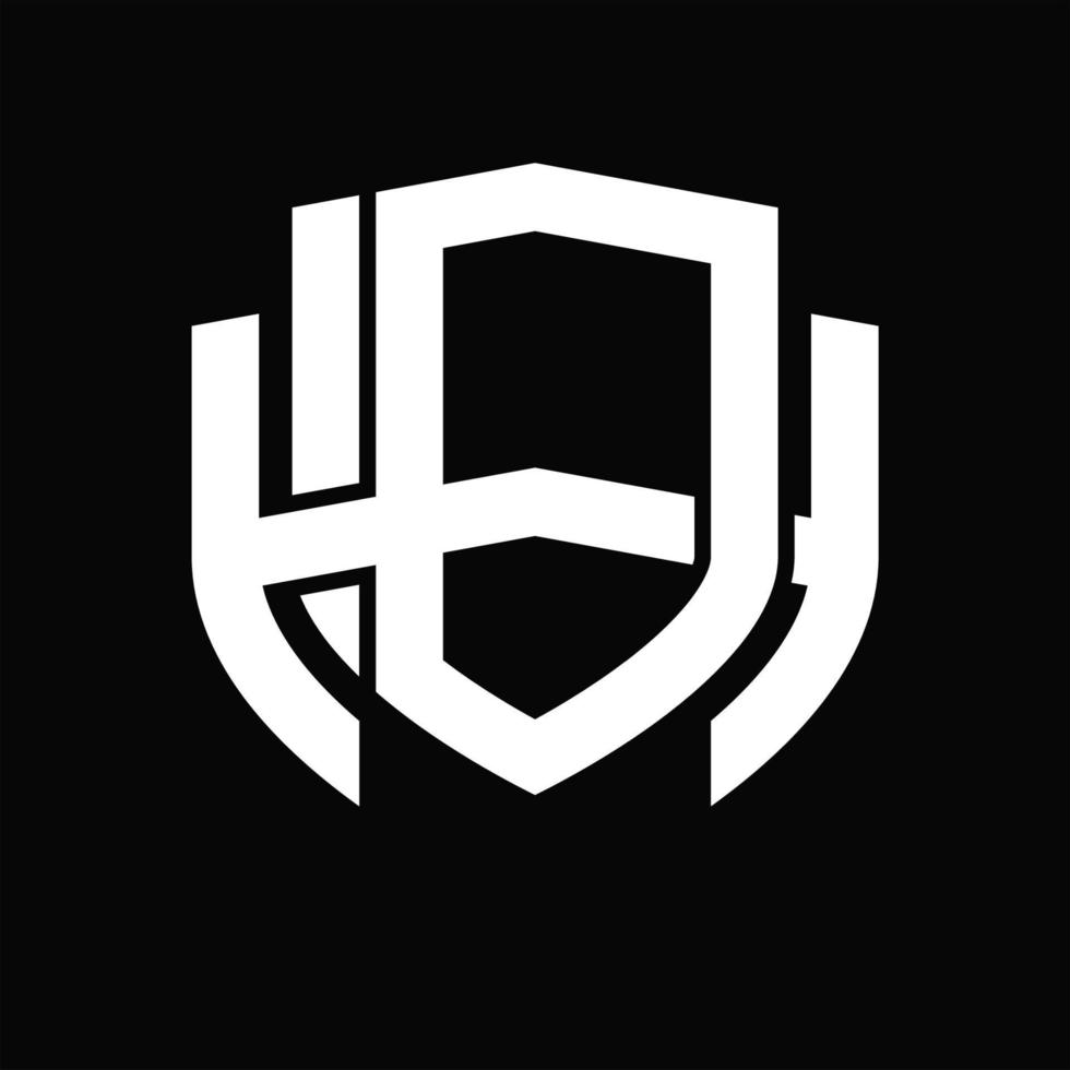 dh logo monogramma Vintage ▾ design modello vettore