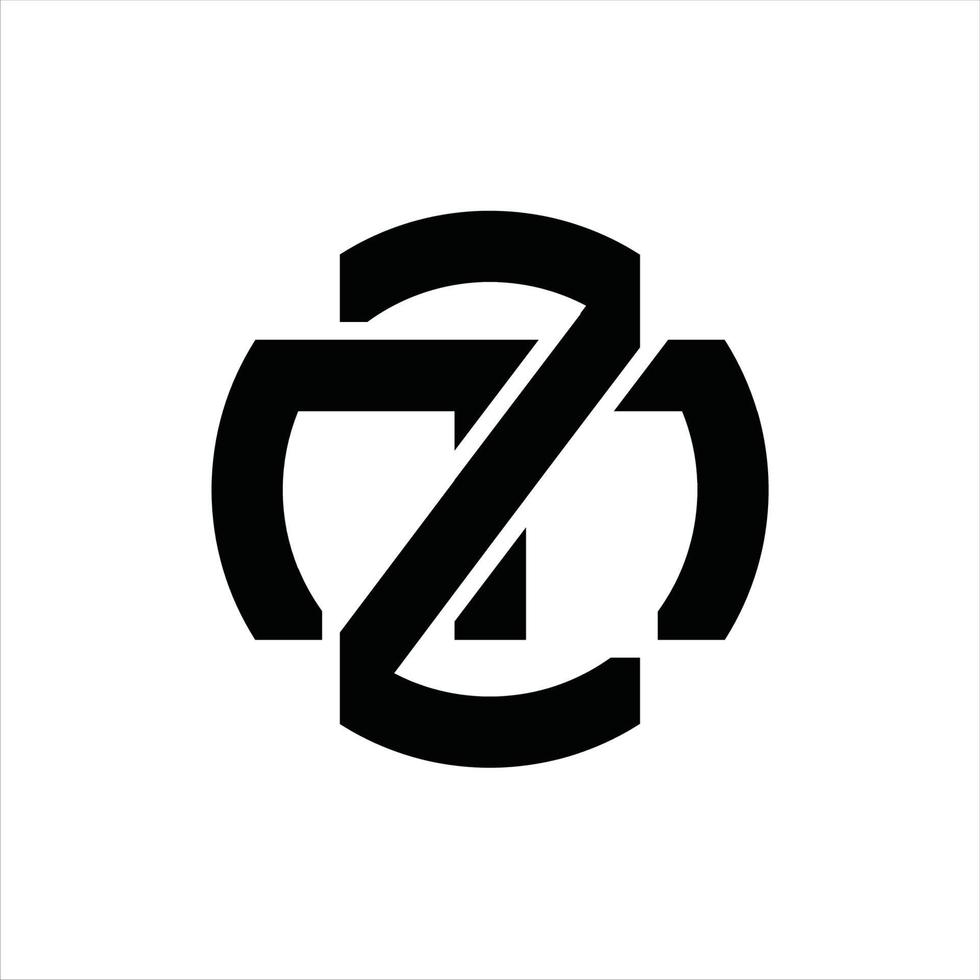 zm logo monogramma design modello vettore