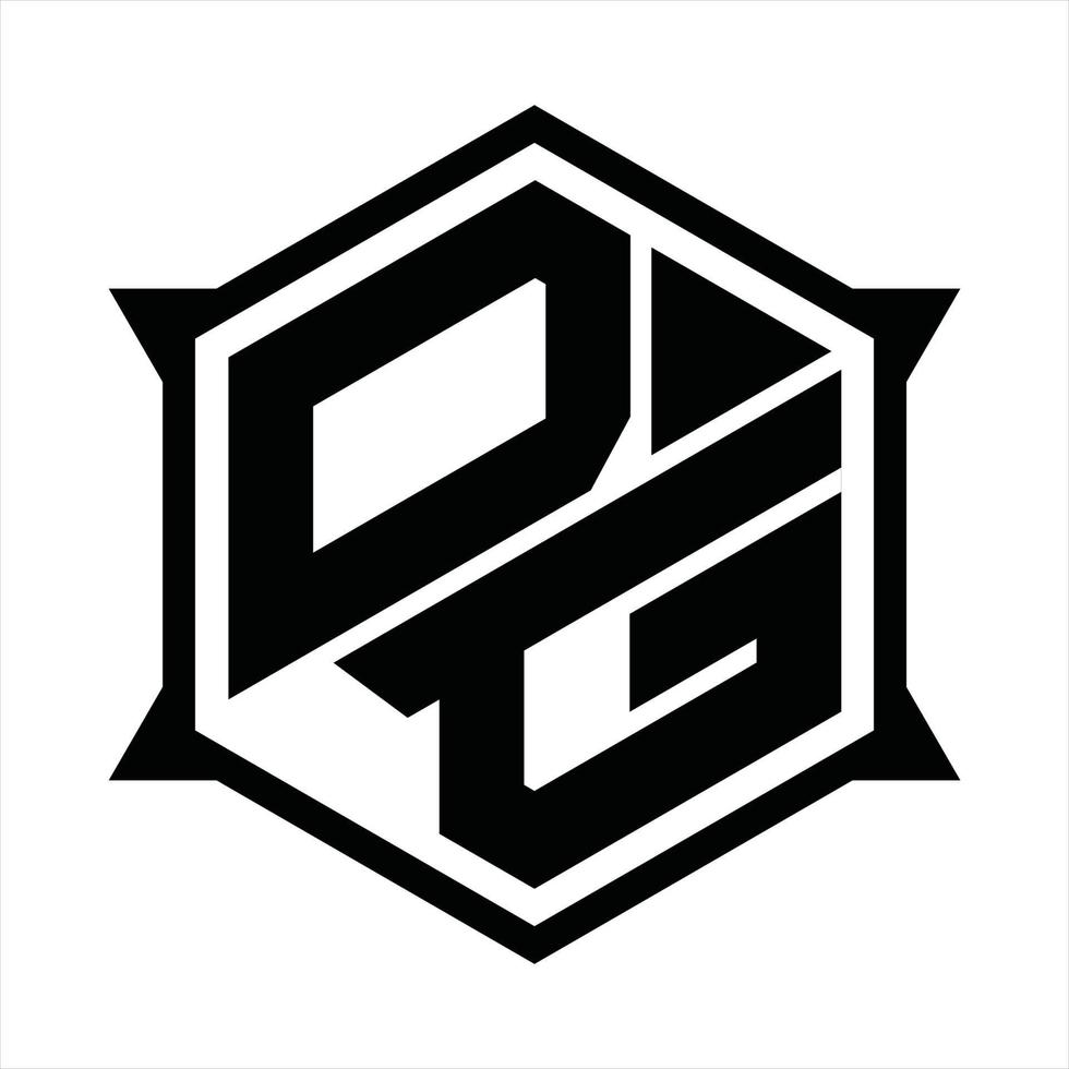 dg logo monogramma design modello vettore